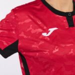 Joma 82P4R2257 أحمر أسود قميص قصير الأكمام toletum الثاني نحيف - Image 6