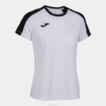Joma 82P4R2340 أبيض أسود قميص البطولة البيئية قصيرة الأكمام نحيف