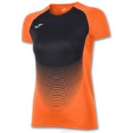 Joma 82P4R2349 برتقالي أسود قميص قصير الأكمام النخبة السادس نحيف
