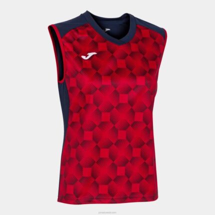 Joma 82P4R2378 الأزرق الداكن الأحمر بلا أكمام تي شيرت سوبرنوفا الثالث نحيف