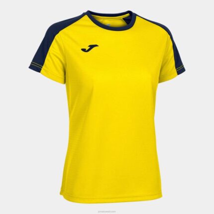 Joma 82P4R2382 أصفر أزرق كحلي قميص البطولة البيئية قصيرة الأكمام نحيف