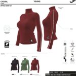 Joma 82P4R2384 الكاكي قميص بأكمام طويلة دافني نحيف - Image 4