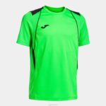 Joma 82P4R242 نيون أخضر أسود قميص بطولة قصيرة الأكمام السابع رجال