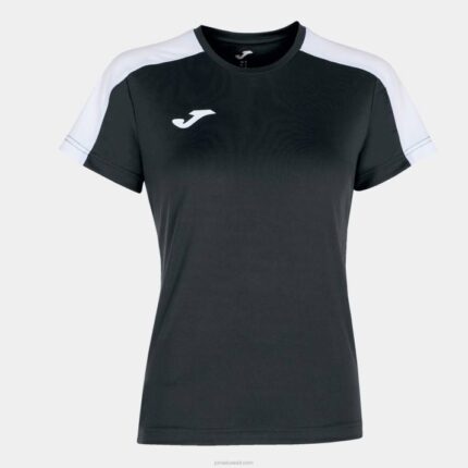 Joma 82P4R2456 أسود أبيض أكاديمية قميص بأكمام قصيرة iii نحيف