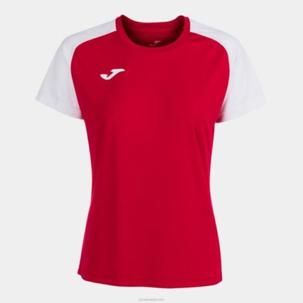 Joma 82P4R2465 احمر ابيض قميص بأكمام قصيرة أكاديمية رابعا نحيف