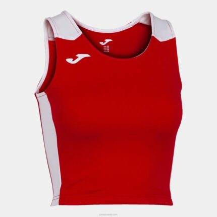 Joma 82P4R2476 احمر ابيض سجل أعلى الخزان الثاني نحيف