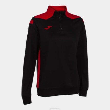 Joma 82P4R2478 أسود أحمر بطولة قميص من النوع الثقيل vi نحيف
