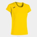 Joma 82P4R2484 أصفر قميص قصير الأكمام سجل الثاني نحيف