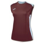 Joma 82P4R2537 بورجوندي السماء الزرقاء بلا أكمام تي شيرت الحرم الجامعي الثاني نحيف