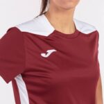 Joma 82P4R2575 بورجوندي أبيض بطولة قميص قصير الأكمام سادسا نحيف - Image 5