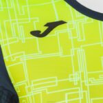 Joma 82P4R2581 الأزرق الداكن أصفر فلوري قميص قصير الأكمام النخبة الثامن نحيف - Image 9