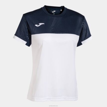 Joma 82P4R2587 أبيض كحلي قميص قصير الأكمام مونتريال نحيف