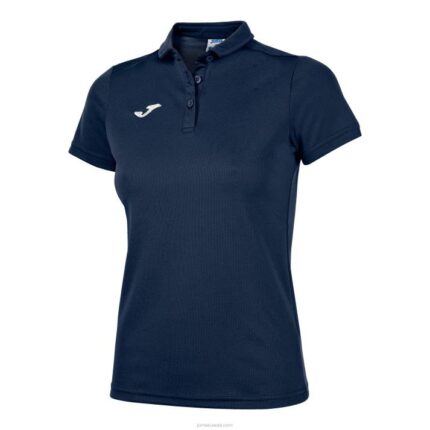 Joma 82P4R2612 الأزرق الداكن قميص بولو قصير الأكمام هواية نحيف