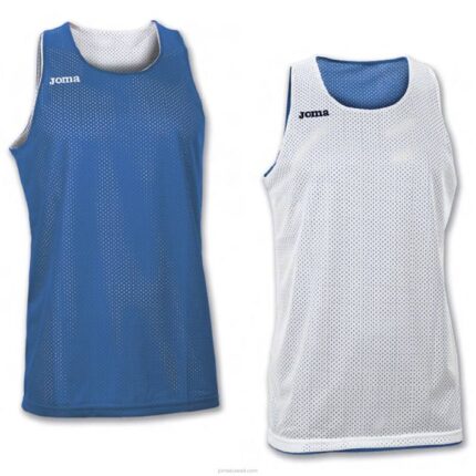Joma 82P4R2639 أزرق ملكي أبيض بلا أكمام تي شيرت آرو
