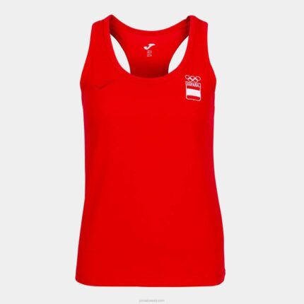 Joma 82P4R2640 أبيض بلا أكمام تي شيرت الترفيه اللجنة الأولمبية الإسبانية نحيف