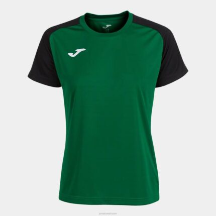 Joma 82P4R2652 أخضر أسود قميص بأكمام قصيرة أكاديمية رابعا نحيف