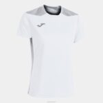Joma 82P4R2661 ابيض رمادي بطولة قميص قصير الأكمام سادسا نحيف