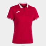 Joma 82P4R2669 احمر ابيض بطولة قميص بولو قصير الاكمام vi نحيف - Image 7