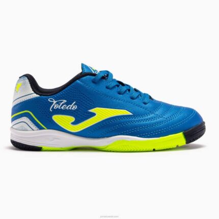 Joma 82P4R2754 الأزرق الملكي حذاء كرة الصالات توليدو جونيور 23 للناشئين داخل المباني