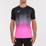 Joma 82P4R2835 أسود أبيض وردي فلوري قميص قصير الأكمام النخبة السابع رجال - Image 2