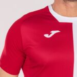 Joma 82P4R2882 احمر ابيض قميص مدينة كم قصير رجال - Image 3