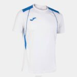 Joma 82P4R2916 أبيض أزرق ملكي قميص بطولة قصيرة الأكمام السابع رجال