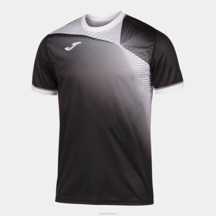 Joma 82P4R2944 أسود أبيض قميص قصير الأكمام الحسبة الثاني رجال