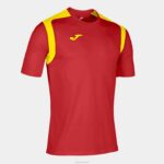 Joma 82P4R2948 احمر اصفر بطولة قميص قصير الأكمام v رجال