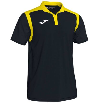 Joma 82P4R2950 أصفر مسود بطولة قميص بولو بأكمام قصيرة v رجال