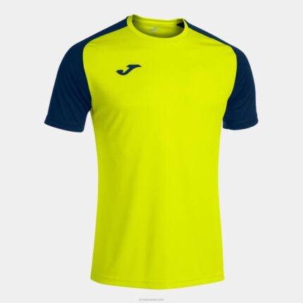 Joma 82P4R2968 الفلورسنت الأصفر الأزرق الداكن قميص بأكمام قصيرة أكاديمية رابعا رجال