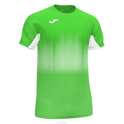 Joma 82P4R3021 الفلورسنت الأخضر الأبيض قميص قصير الأكمام النخبة السابع رجال