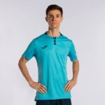Joma 82P4R3028 الفلورسنت الفيروز الأزرق الداكن قميص بأكمام قصيرة ذهبي رابعا رجال - Image 2