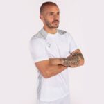 Joma 82P4R3032 ابيض رمادي بطولة قميص قصير الأكمام سادسا رجال - Image 7