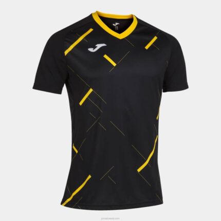 Joma 82P4R3048 أصفر مسود قميص بأكمام قصيرة النمر الثالث رجال