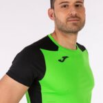 Joma 82P4R3049 نيون أخضر أسود قميص قصير الأكمام سجل الثاني رجال - Image 6