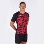 Joma 82P4R3050 أسود أحمر قميص بأكمام قصيرة myskin iii رجال - Image 7