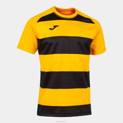 Joma 82P4R3057 العنبر الأسود قميص قصير الأكمام prorugby الثاني رجال
