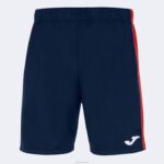 Joma 82P4R3138 الأزرق الداكن الأحمر شورت ماكسي رجال