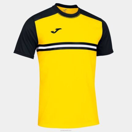 Joma 82P4R3155 أصفر أسود قميص قصير الأكمام hispa الرابع رجال