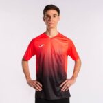 Joma 82P4R3172 المرجان الأسود الفلوري قميص بأكمام قصيرة النمر الرابع رجال - Image 2