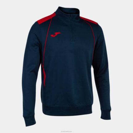 Joma 82P4R3192 الأزرق الداكن الأحمر بطولة قميص من النوع الثقيل السابع رجال