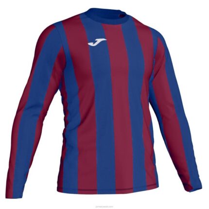 Joma 82P4R3216 بورجوندي أزرق قميص طويل الأكمام inter رجال