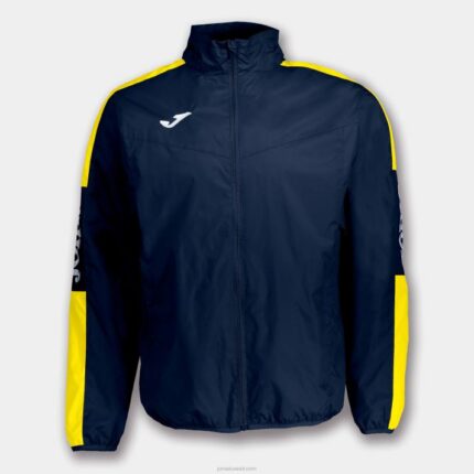 Joma 82P4R3223 الأزرق الداكن والأصفر بطولة سترة المطر الرابع رجال