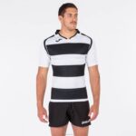 Joma 82P4R3228 أسود أبيض قميص قصير الأكمام prorugby الثاني رجال - Image 2