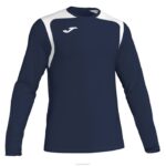 Joma 82P4R3243 الأزرق الداكن الأبيض بطولة القميص بأكمام طويلة v رجال