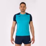 Joma 82P4R3262 الفلورسنت الفيروز الأزرق الداكن قميص قصير الأكمام سجل الثاني رجال - Image 2
