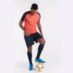 Joma 82P4R3289 الفلورسنت البرتقالي والأزرق الداكن قميص البطولة البيئية قصيرة الأكمام رجال - Image 6