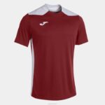 Joma 82P4R3298 بورجوندي أبيض بطولة قميص قصير الأكمام سادسا رجال