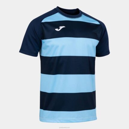 Joma 82P4R3303 الأزرق الداكن السماء الزرقاء قميص قصير الأكمام prorugby الثاني رجال