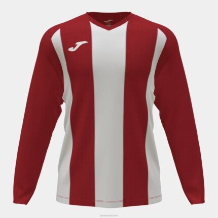Joma 82P4R3314 احمر ابيض قميص طويل الأكمام بيزا الثاني رجال